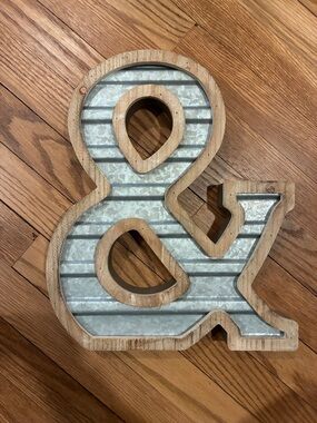 Hobby Lobby Brown & Galvanized Cutout Wall Accent